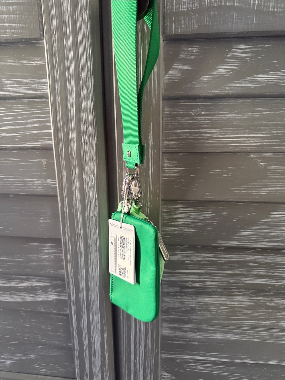 Lulu Sleek Green Crossbody Card Pouch